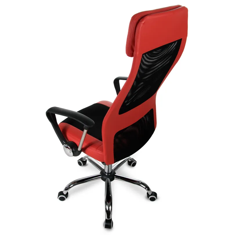 Fotel biurowy nowoczesny wysoki Sofotel Rio czerwony