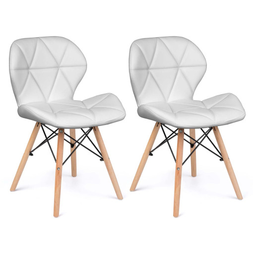 Nowoczesne krzesło skandynawskie Sofotel Sigma - białe 2 szt.